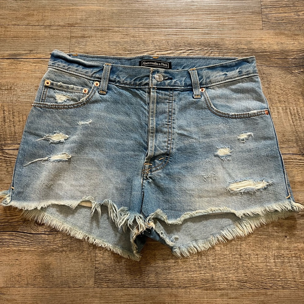 Abercrombie & Fitch mid rise jean shorts